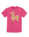 Cute Little Rudolph the Reindeer - Christmas Childrens Dark T-Shirt by TooLoud-Childrens T-Shirt-TooLoud-Sangria-X-Small-Davson Sales