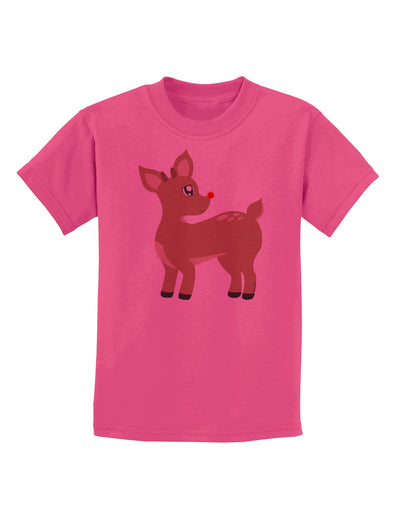 Cute Little Rudolph the Reindeer - Christmas Childrens T-Shirt by TooLoud-Childrens T-Shirt-TooLoud-Sangria-X-Small-Davson Sales