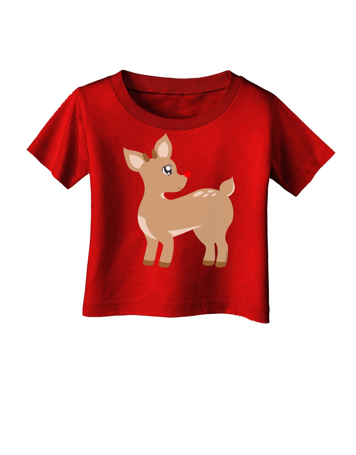 Cute Little Rudolph the Reindeer - Christmas Infant T-Shirt Dark by TooLoud-Infant T-Shirt-TooLoud-Clover-Green-06-Months-Davson Sales