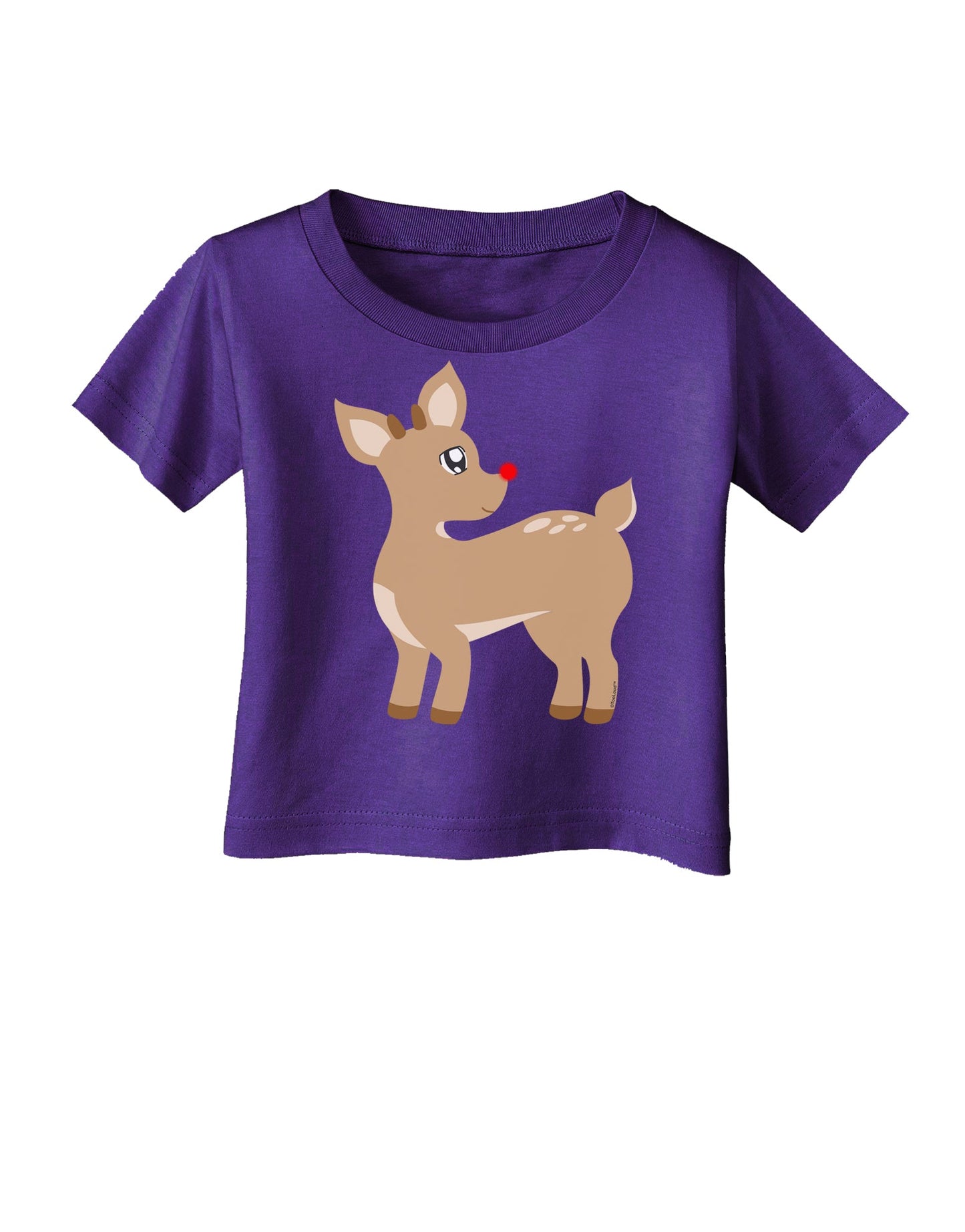 Cute Little Rudolph the Reindeer - Christmas Infant T-Shirt Dark by TooLoud-Infant T-Shirt-TooLoud-Purple-06-Months-Davson Sales
