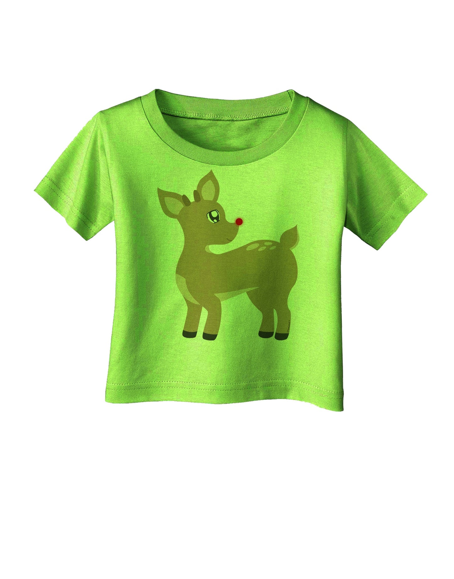 Cute Little Rudolph the Reindeer - Christmas Infant T-Shirt by TooLoud-Infant T-Shirt-TooLoud-Lime-Green-06-Months-Davson Sales