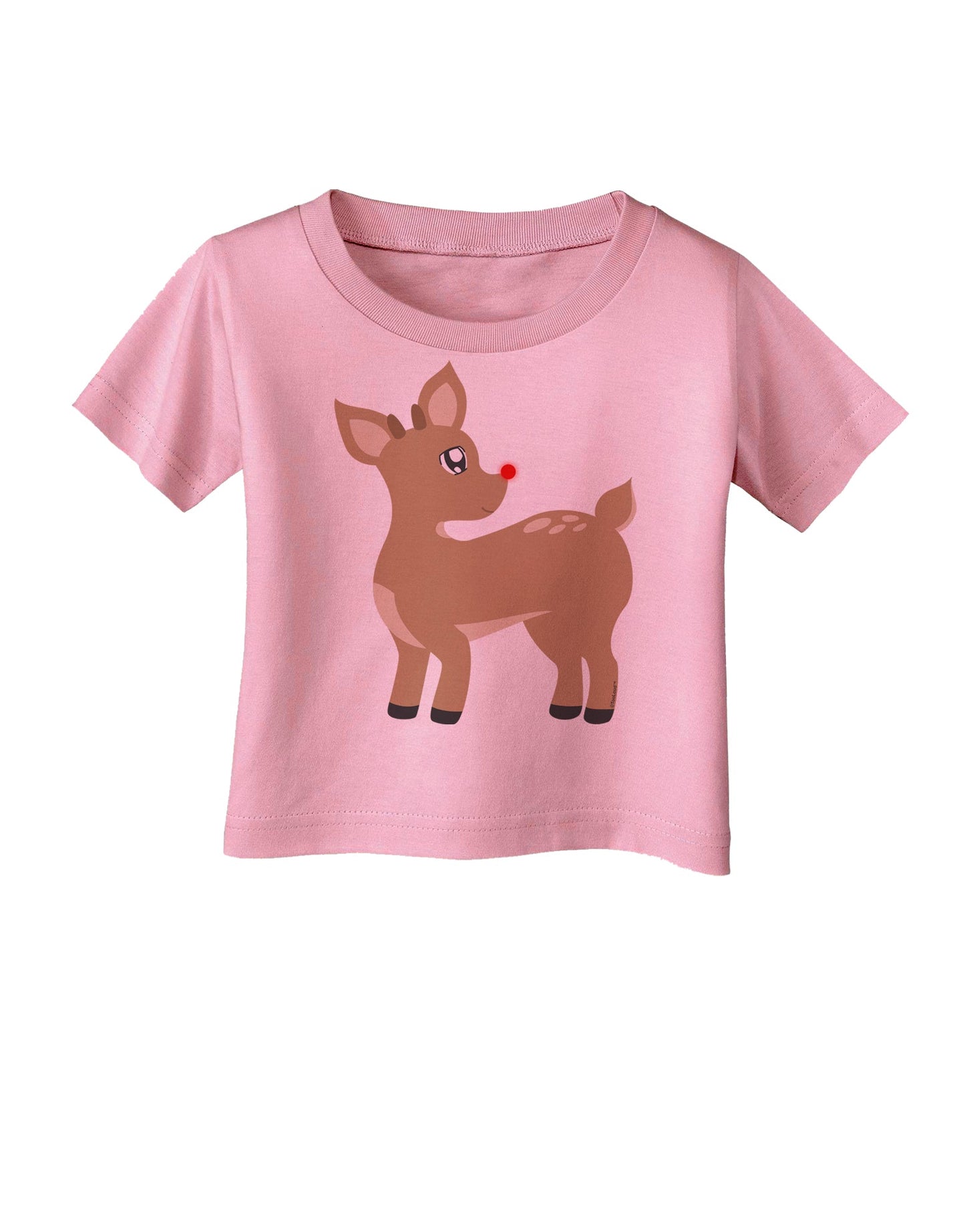 Cute Little Rudolph the Reindeer - Christmas Infant T-Shirt by TooLoud-Infant T-Shirt-TooLoud-Candy-Pink-06-Months-Davson Sales
