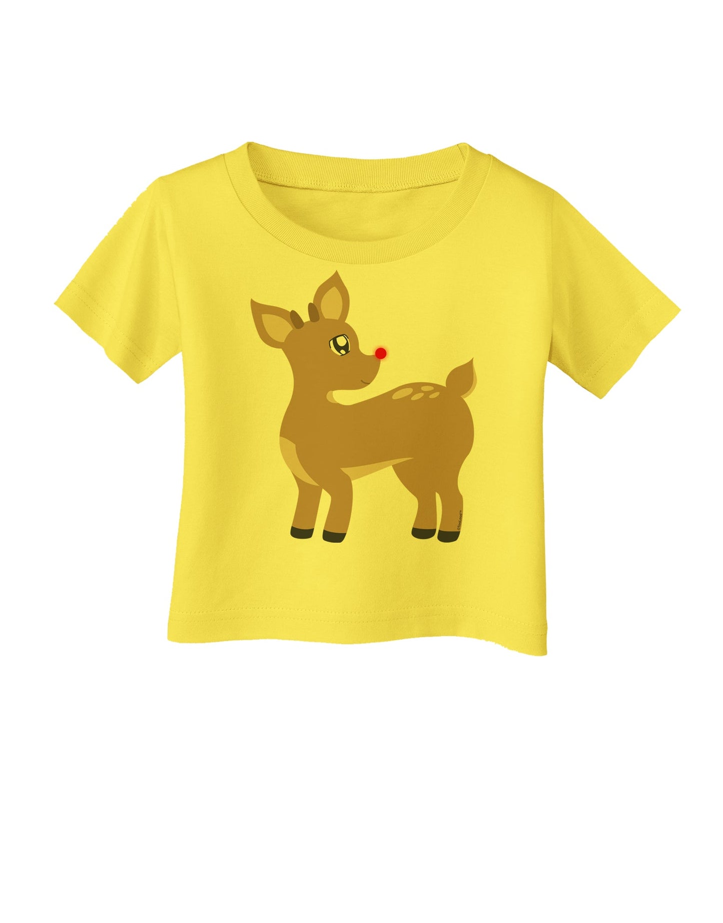 Cute Little Rudolph the Reindeer - Christmas Infant T-Shirt by TooLoud-Infant T-Shirt-TooLoud-Yellow-06-Months-Davson Sales