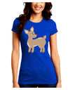 Cute Little Rudolph the Reindeer - Christmas Juniors Crew Dark T-Shirt by TooLoud-T-Shirts Juniors Tops-TooLoud-Royal-Blue-Juniors Fitted Small-Davson Sales