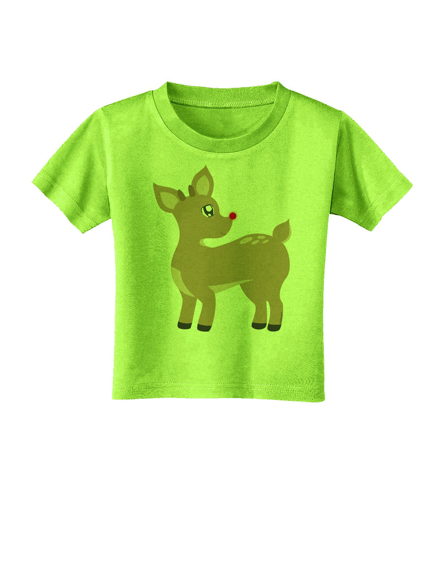 Cute Little Rudolph the Reindeer - Christmas Toddler T-Shirt by TooLoud-Toddler T-Shirt-TooLoud-White-2T-Davson Sales