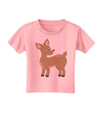 Cute Little Rudolph the Reindeer - Christmas Toddler T-Shirt by TooLoud-Toddler T-Shirt-TooLoud-Candy-Pink-2T-Davson Sales