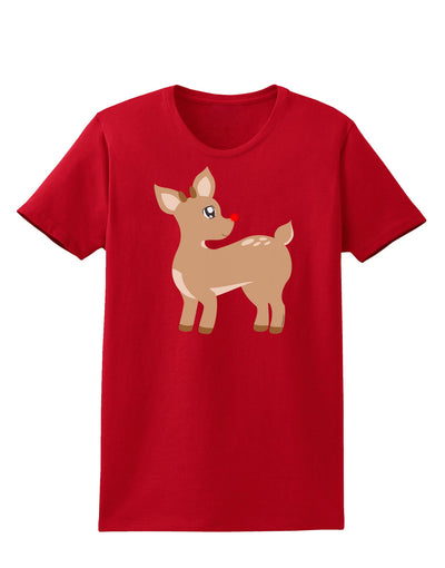 Cute Little Rudolph the Reindeer - Christmas Womens Dark T-Shirt by TooLoud-Womens T-Shirt-TooLoud-Red-X-Small-Davson Sales