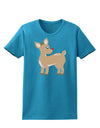 Cute Little Rudolph the Reindeer - Christmas Womens Dark T-Shirt by TooLoud-Womens T-Shirt-TooLoud-Turquoise-X-Small-Davson Sales