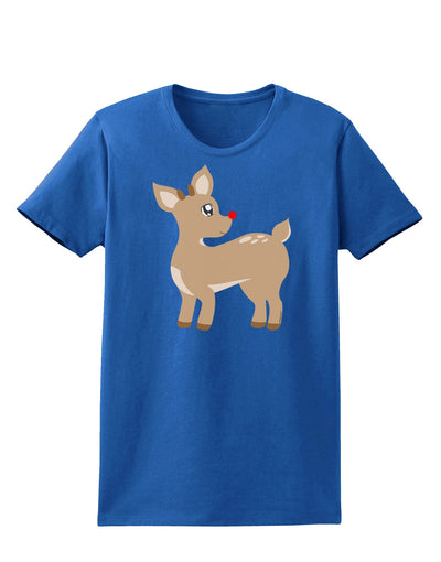 Cute Little Rudolph the Reindeer - Christmas Womens Dark T-Shirt by TooLoud-Womens T-Shirt-TooLoud-Royal-Blue-X-Small-Davson Sales