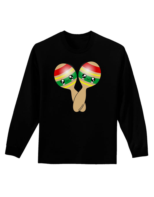 Cute Maracas Design Adult Long Sleeve Dark T-Shirt by TooLoud-TooLoud-Black-Small-Davson Sales