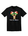 Cute Maracas Design - Cinco de Mayo Adult Dark T-Shirt by TooLoud-Mens T-Shirt-TooLoud-Black-Small-Davson Sales