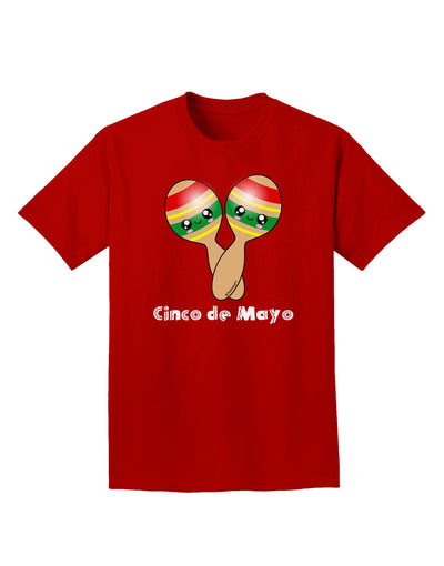 Cute Maracas Design - Cinco de Mayo Adult Dark T-Shirt by TooLoud-Mens T-Shirt-TooLoud-Red-Small-Davson Sales