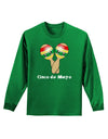 Cute Maracas Design - Cinco de Mayo Adult Long Sleeve Dark T-Shirt by TooLoud-TooLoud-Kelly-Green-Small-Davson Sales