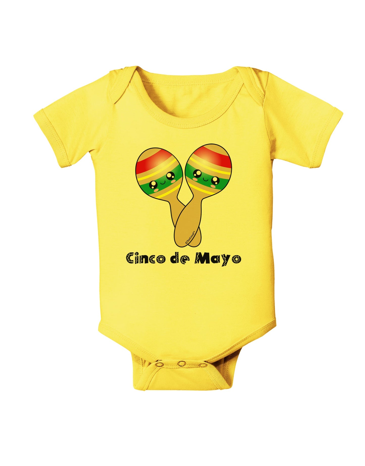 Cute Maracas Design - Cinco de Mayo Baby Romper Bodysuit by TooLoud-Baby Romper-TooLoud-Yellow-06-Months-Davson Sales