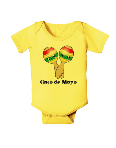 Cute Maracas Design - Cinco de Mayo Baby Romper Bodysuit by TooLoud-Baby Romper-TooLoud-Yellow-06-Months-Davson Sales