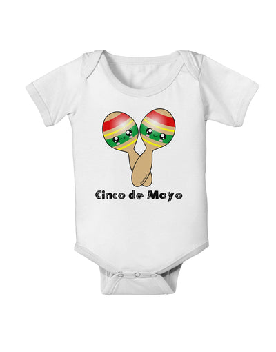 Cute Maracas Design - Cinco de Mayo Baby Romper Bodysuit by TooLoud-Baby Romper-TooLoud-White-06-Months-Davson Sales