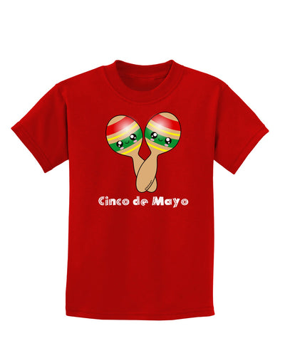 Cute Maracas Design - Cinco de Mayo Childrens Dark T-Shirt by TooLoud-Childrens T-Shirt-TooLoud-Red-X-Small-Davson Sales