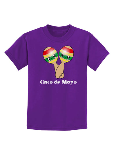 Cute Maracas Design - Cinco de Mayo Childrens Dark T-Shirt by TooLoud-Childrens T-Shirt-TooLoud-Purple-X-Small-Davson Sales