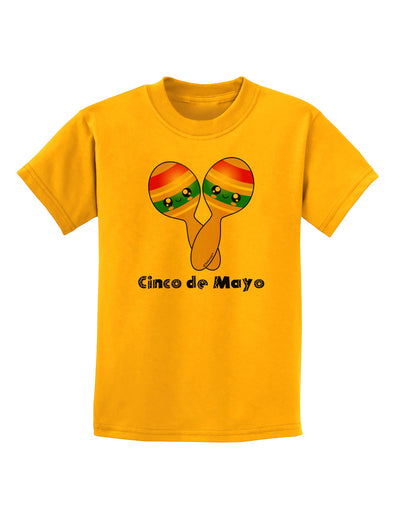 Cute Maracas Design - Cinco de Mayo Childrens T-Shirt by TooLoud-Childrens T-Shirt-TooLoud-Gold-X-Small-Davson Sales