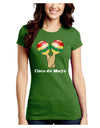 Cute Maracas Design - Cinco de Mayo Juniors Crew Dark T-Shirt by TooLoud-T-Shirts Juniors Tops-TooLoud-Kiwi-Green-Juniors Fitted X-Small-Davson Sales