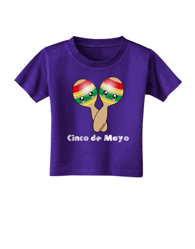 Cute Maracas Design - Cinco de Mayo Toddler T-Shirt Dark by TooLoud-Toddler T-Shirt-TooLoud-Purple-2T-Davson Sales