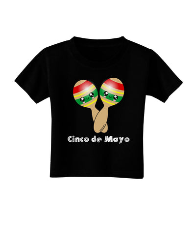 Cute Maracas Design - Cinco de Mayo Toddler T-Shirt Dark by TooLoud-Toddler T-Shirt-TooLoud-Black-2T-Davson Sales