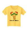 Cute Maracas Design - Cinco de Mayo Toddler T-Shirt by TooLoud-Toddler T-Shirt-TooLoud-Yellow-2T-Davson Sales