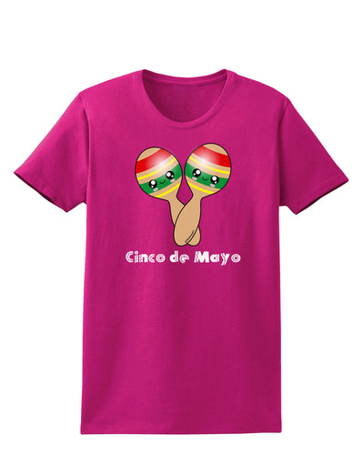 Cute Maracas Design - Cinco de Mayo Womens Dark T-Shirt by TooLoud-Womens T-Shirt-TooLoud-Hot-Pink-Small-Davson Sales