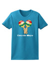 Cute Maracas Design - Cinco de Mayo Womens Dark T-Shirt by TooLoud-Womens T-Shirt-TooLoud-Turquoise-X-Small-Davson Sales