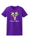 Cute Maracas Design - Cinco de Mayo Womens Dark T-Shirt by TooLoud-Womens T-Shirt-TooLoud-Purple-X-Small-Davson Sales