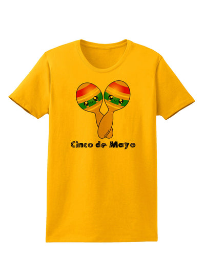 Cute Maracas Design - Cinco de Mayo Womens T-Shirt by TooLoud-Womens T-Shirt-TooLoud-Gold-X-Small-Davson Sales