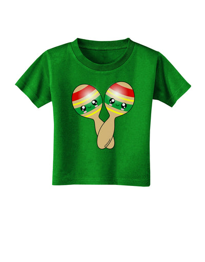 Cute Maracas Design Toddler T-Shirt Dark by TooLoud-Toddler T-Shirt-TooLoud-Clover-Green-2T-Davson Sales