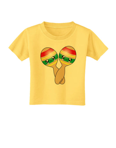 Cute Maracas Design Toddler T-Shirt by TooLoud-Toddler T-Shirt-TooLoud-Yellow-2T-Davson Sales