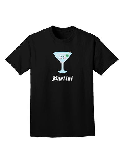 Cute Martini Text Adult Dark T-Shirt-Mens T-Shirt-TooLoud-Black-Small-Davson Sales