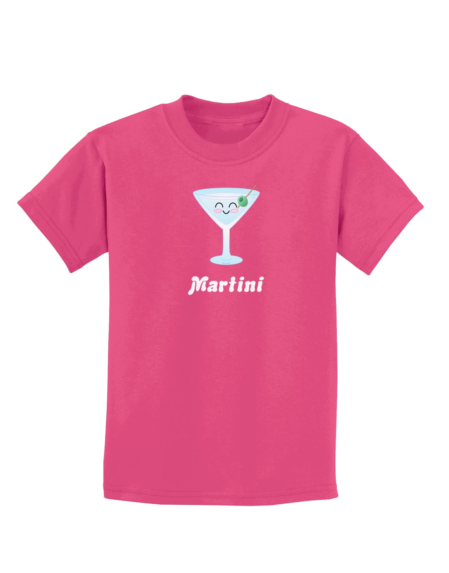 Cute Martini Text Childrens Dark T-Shirt-Childrens T-Shirt-TooLoud-Sangria-X-Small-Davson Sales