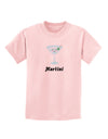 Cute Martini Text Childrens T-Shirt-Childrens T-Shirt-TooLoud-PalePink-X-Small-Davson Sales