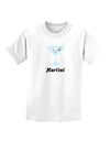 Cute Martini Text Childrens T-Shirt-Childrens T-Shirt-TooLoud-White-X-Small-Davson Sales