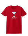 Cute Martini Text Womens Dark T-Shirt-TooLoud-Red-X-Small-Davson Sales