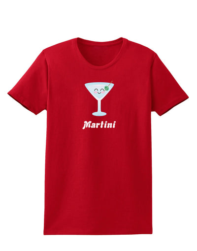 Cute Martini Text Womens Dark T-Shirt-TooLoud-Red-X-Small-Davson Sales