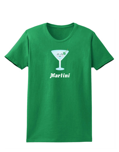 Cute Martini Text Womens Dark T-Shirt-TooLoud-Kelly-Green-X-Small-Davson Sales