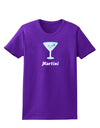 Cute Martini Text Womens Dark T-Shirt-TooLoud-Purple-X-Small-Davson Sales