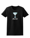 Cute Martini Text Womens Dark T-Shirt-TooLoud-Black-X-Small-Davson Sales