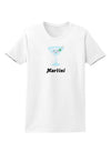 Cute Martini Text Womens T-Shirt-Womens T-Shirt-TooLoud-White-X-Small-Davson Sales