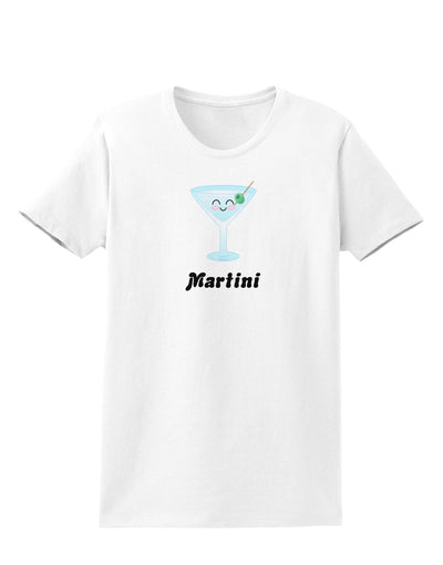 Cute Martini Text Womens T-Shirt-Womens T-Shirt-TooLoud-White-X-Small-Davson Sales