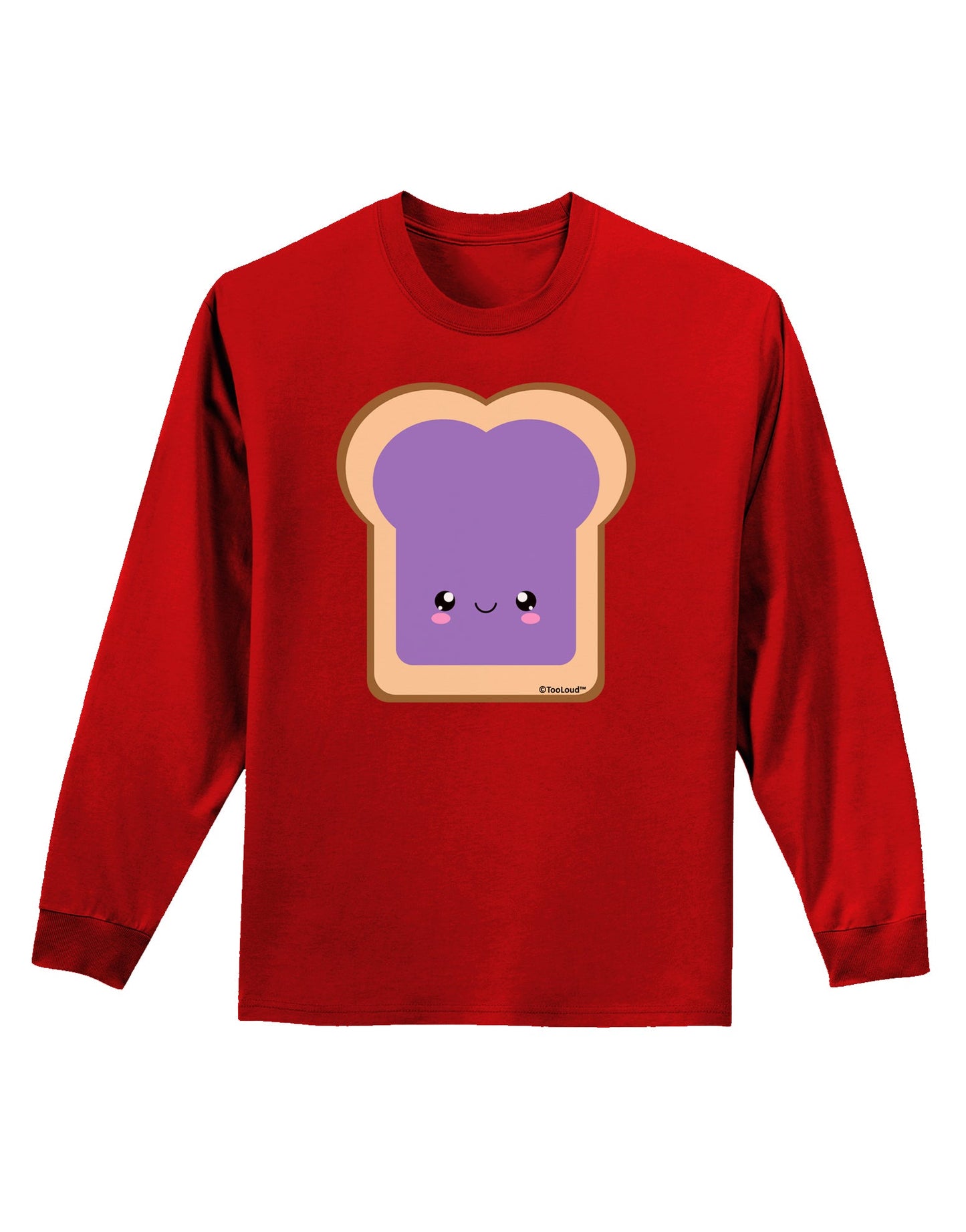Cute Matching Design - PB and J - Jelly Adult Long Sleeve Dark T-Shirt by TooLoud-TooLoud-Red-Small-Davson Sales