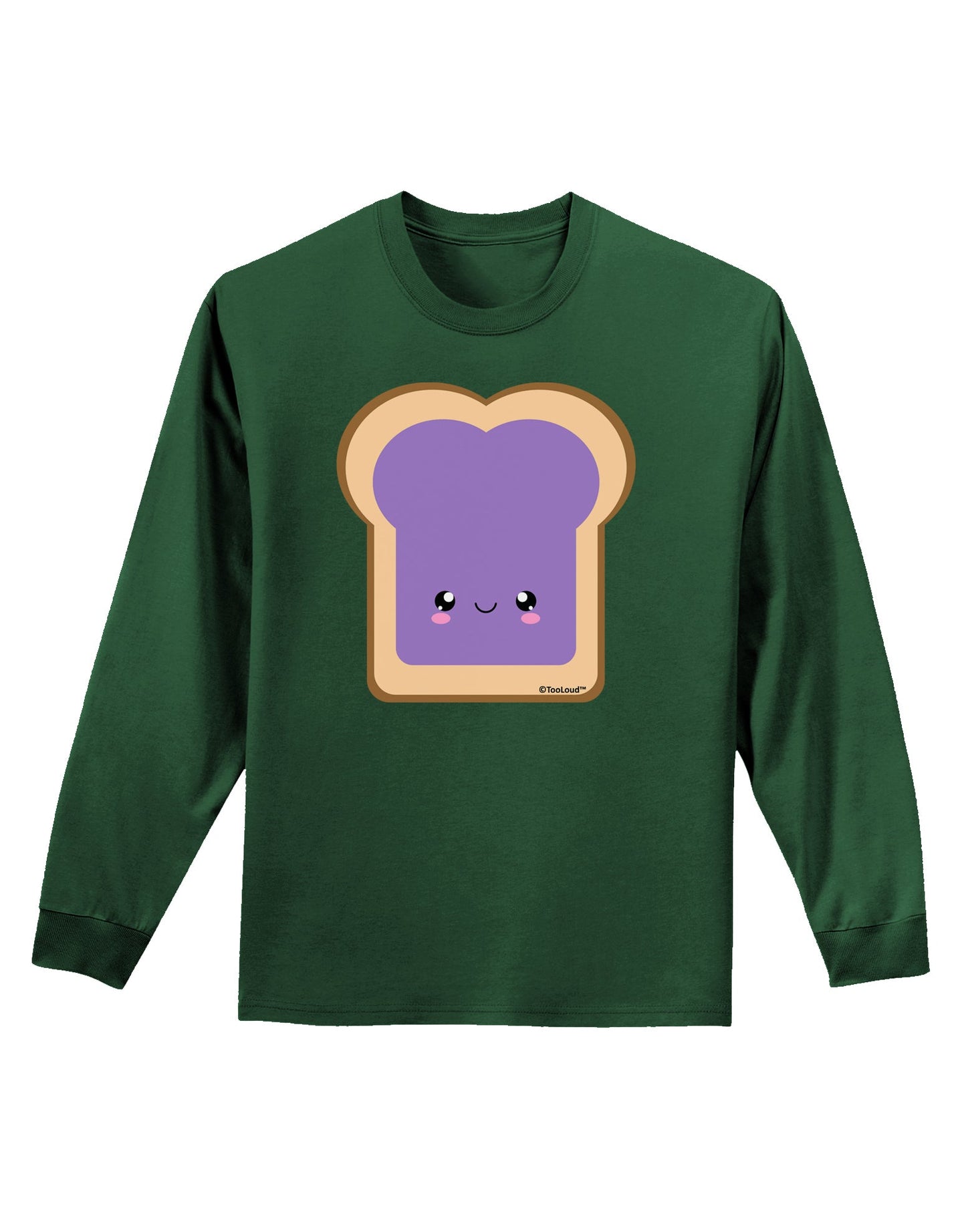 Cute Matching Design - PB and J - Jelly Adult Long Sleeve Dark T-Shirt by TooLoud-TooLoud-Dark-Green-Small-Davson Sales