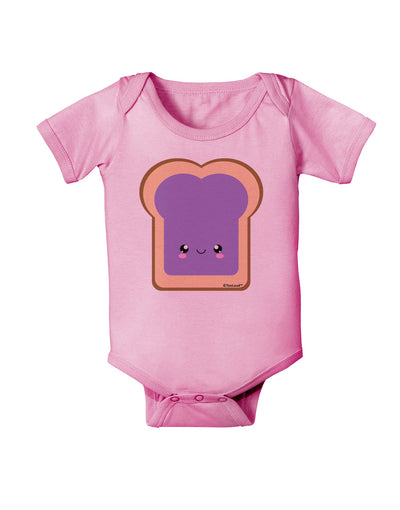 Cute Matching Design - PB and J - Jelly Baby Romper Bodysuit by TooLoud-Baby Romper-TooLoud-Light-Pink-06-Months-Davson Sales