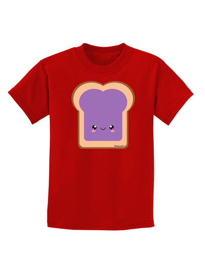 Cute Matching Design - PB and J - Jelly Childrens Dark T-Shirt by TooLoud-Childrens T-Shirt-TooLoud-Red-X-Small-Davson Sales