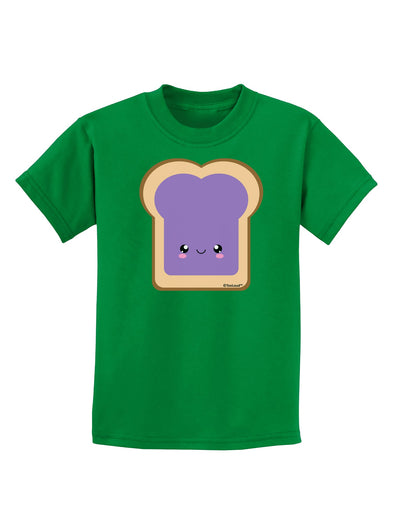 Cute Matching Design - PB and J - Jelly Childrens Dark T-Shirt by TooLoud-Childrens T-Shirt-TooLoud-Kelly-Green-X-Small-Davson Sales