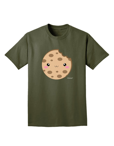 Cute Matching Milk and Cookie Design - Cookie Adult Dark T-Shirt by TooLoud-Mens T-Shirt-TooLoud-Military-Green-Small-Davson Sales